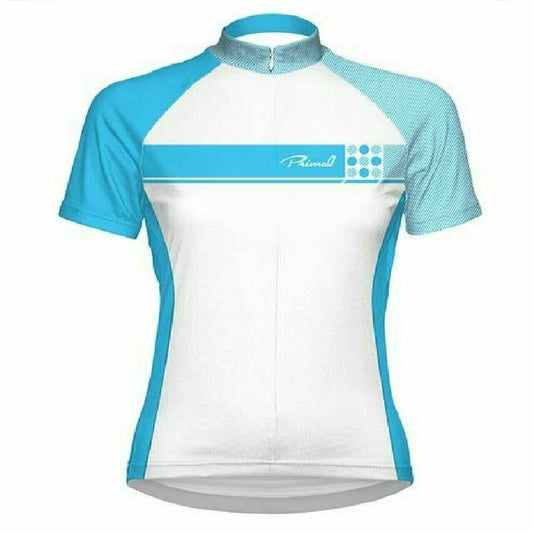 Cycling Jersey Primal Wear Caprice Blue Women's 3/4 Zip Sport Cut xtra small