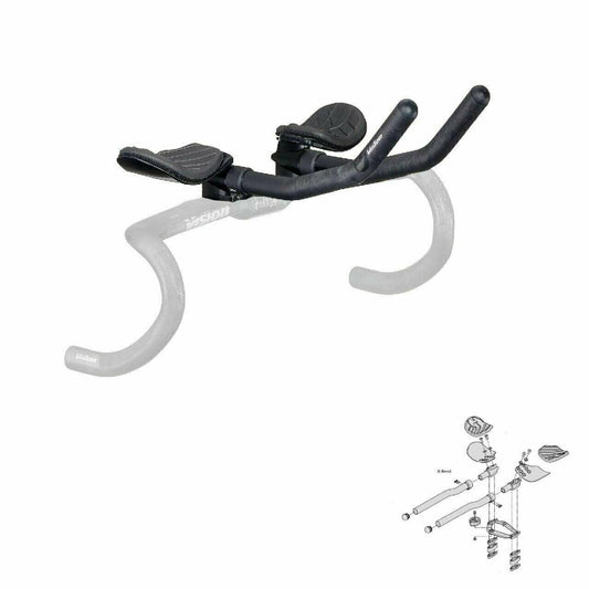 Vision Metron 4D M.A.S. Clip On Aero Bar Kit  270mm J-bend (clip on only)