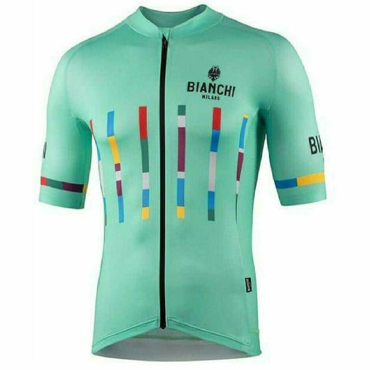 Cycling Jersey Nalini 2021 Bianchi Milano Fanaco Short Sleeve Celeste