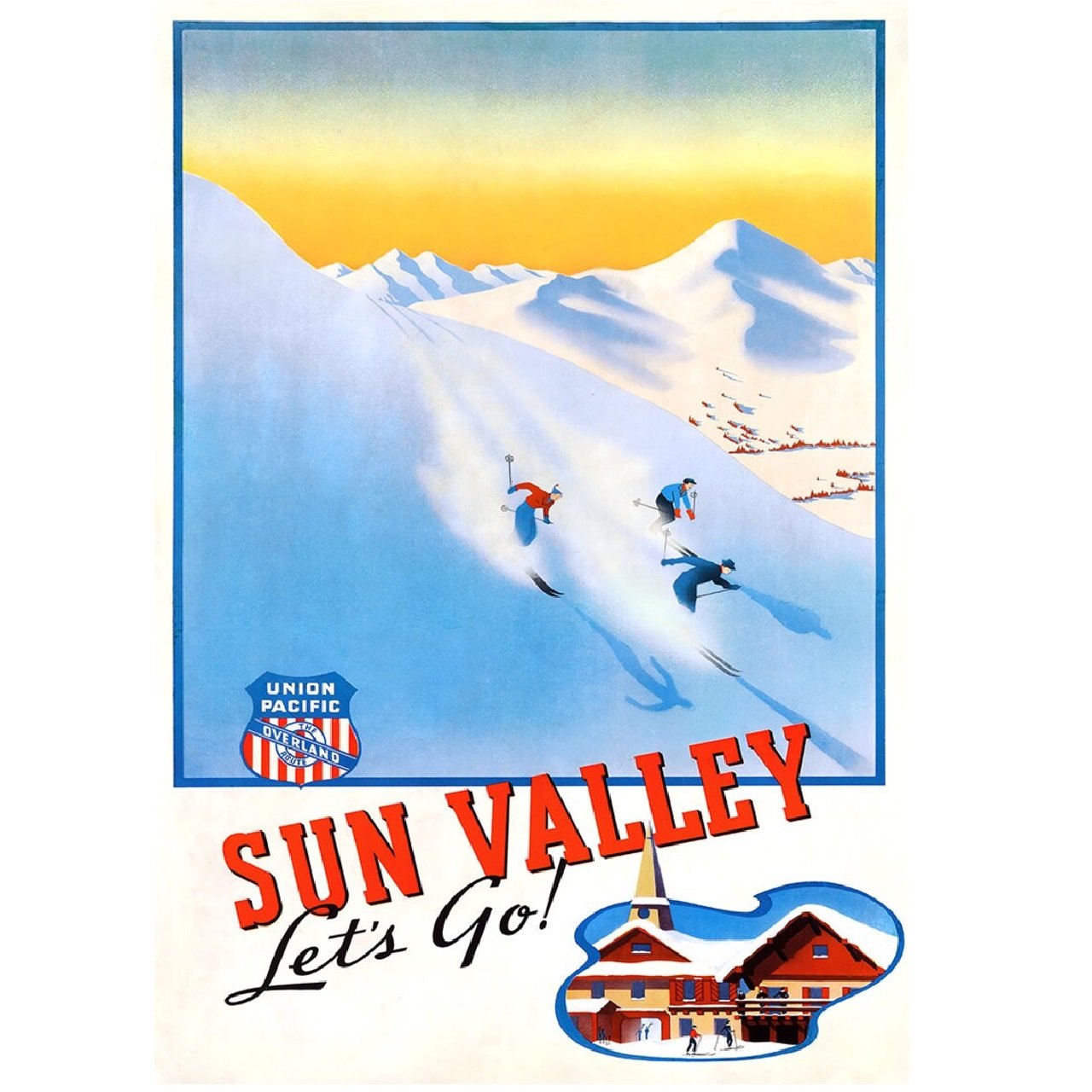 Sun Valley Idaho Ski Travel Union Pacific Poster Reproduction