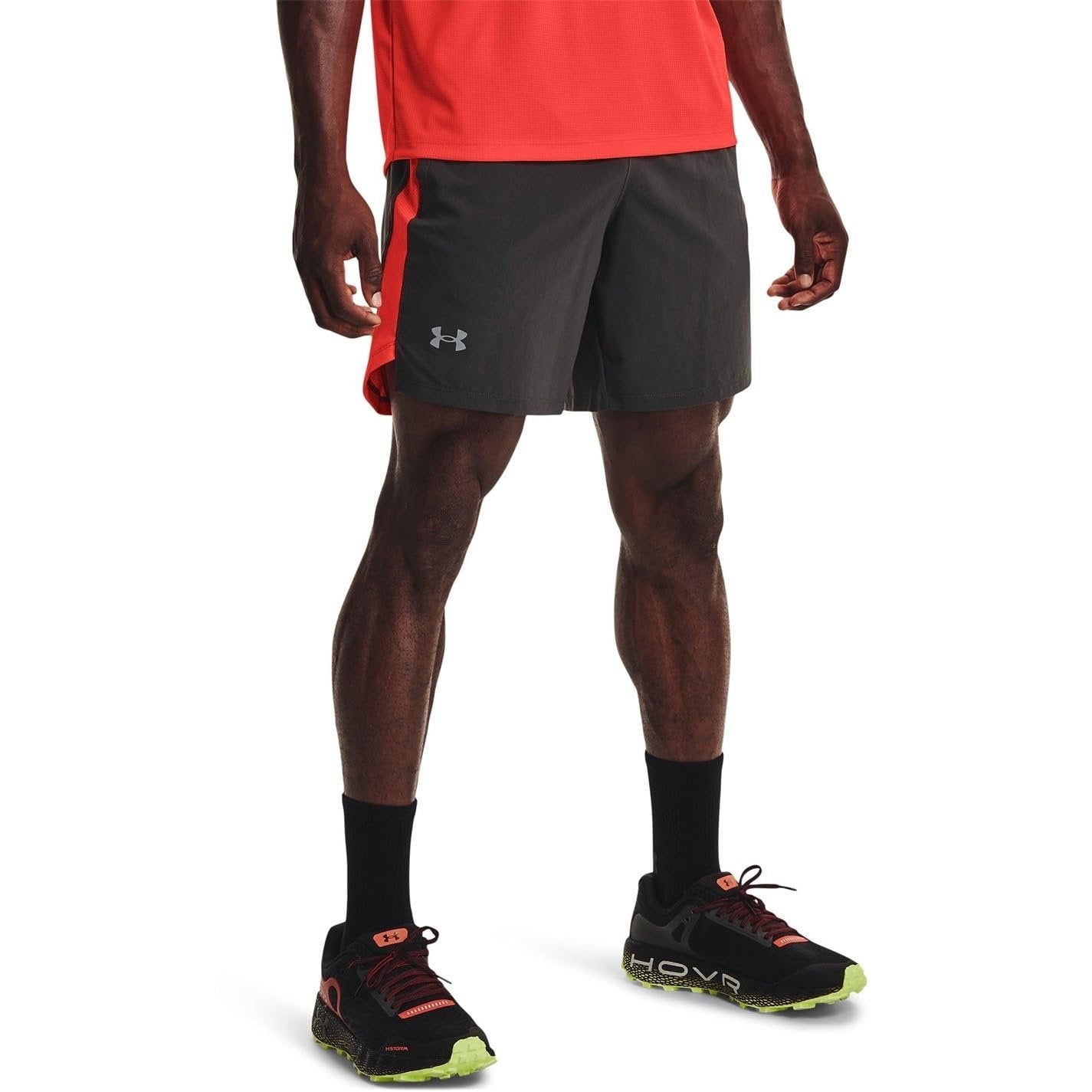 Under Armour UA Launch Running Short SW 7'' Medium Charcoal/Orange