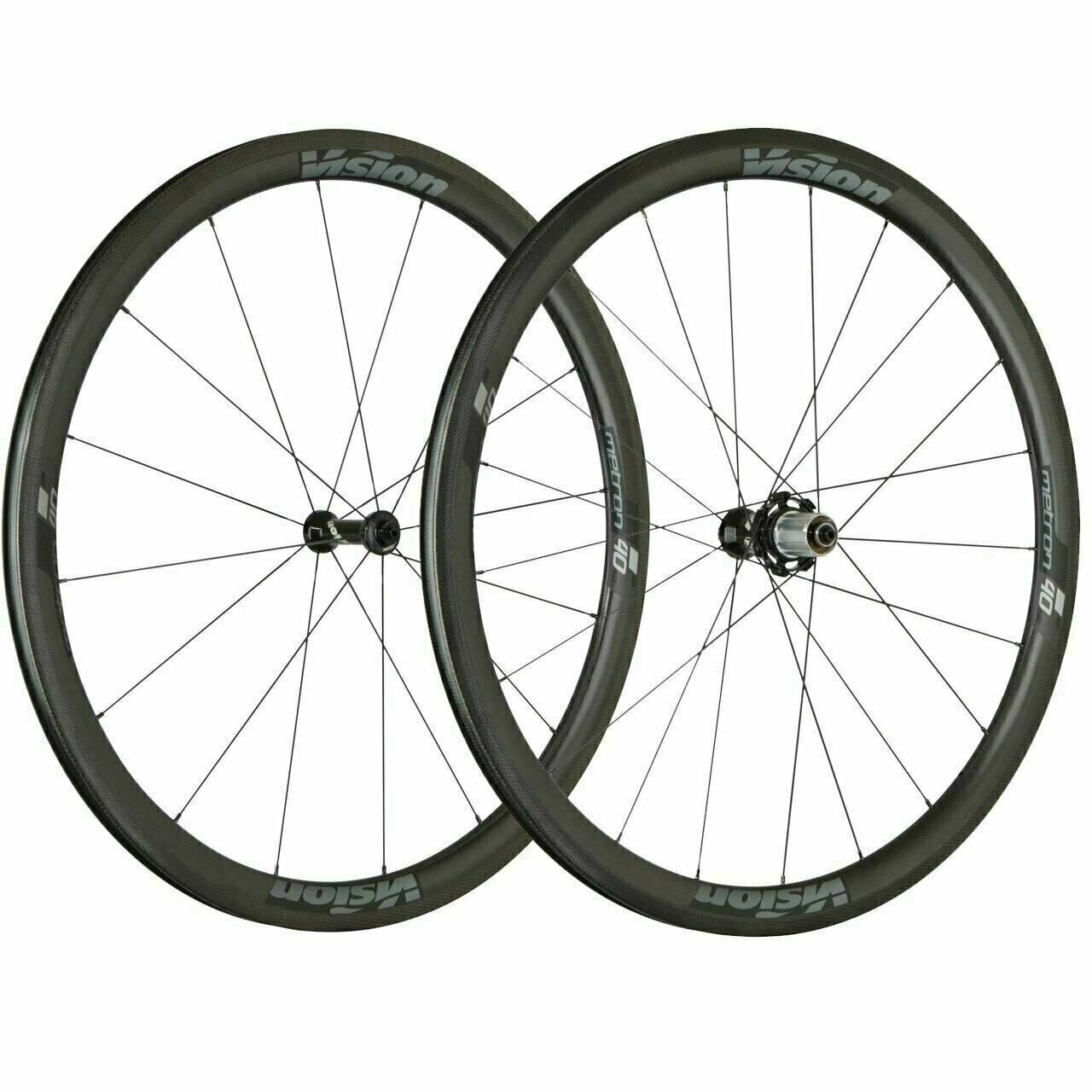 Vision Metron 40 TL Clincher Bicycle Wheelset 16/21H-700C Rim Brake 11spd