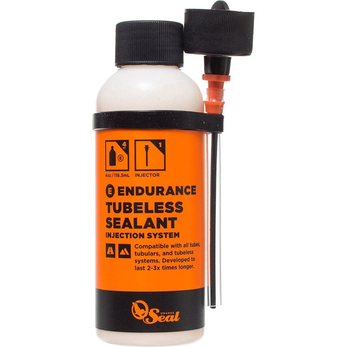 Orange Seal - Endurance Formula Tubeless Bike Tire Sealant 8oz w/injector