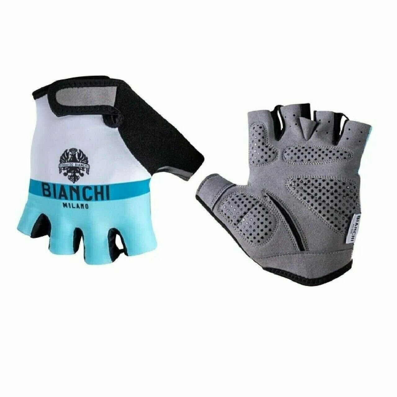 Nalini Bianchi Milano ANAPO Cycling Gloves - White/Celeste