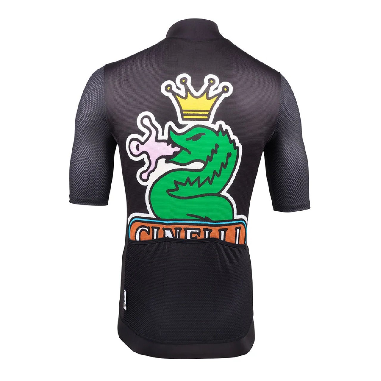 Cinelli Tempo Mesh BISCIA DI MILANO Full Zip Cycling Jersey BLACK