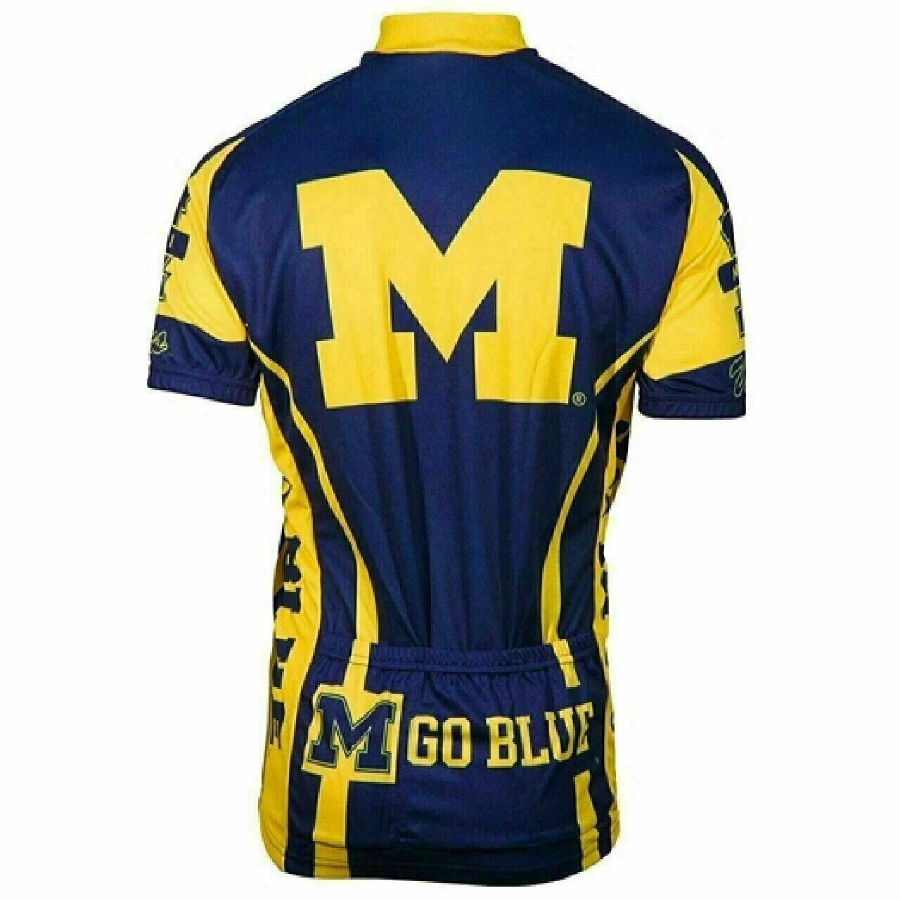 University of Michigan College Logo Full zip Men's Cycling Jersey