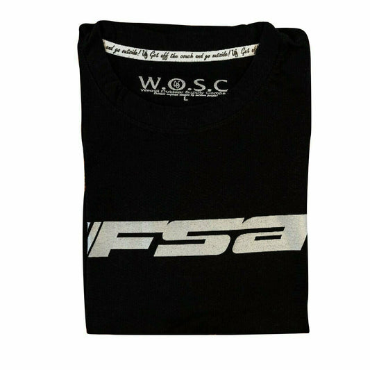 Cycling Shirt FSA Logo Cycling Tee Shirt Short Sleeve Men's Black