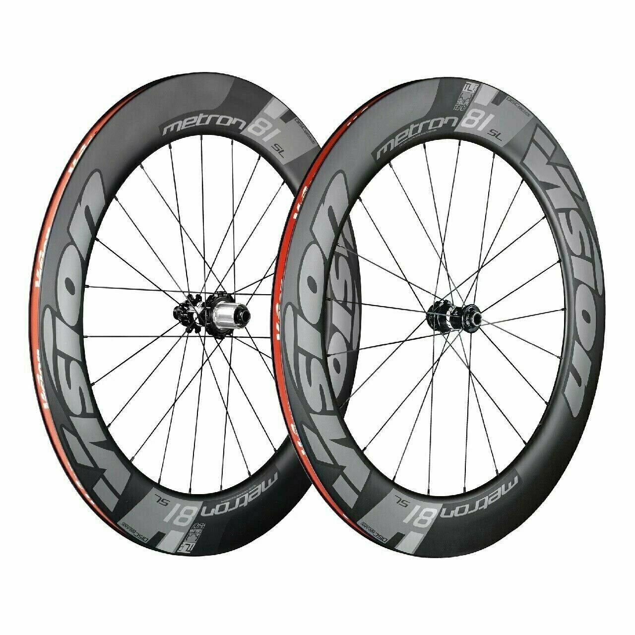 Carbon Wheels Vision Metron 81 TL Clincher 16/21H-700c Shimano 11sp 6B disc