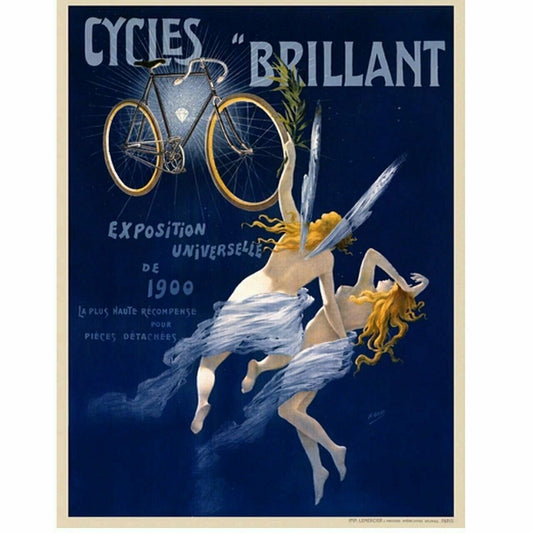 Cycling Poster Cycles Brillant Vintage Bicycling Art Poster by H Gray