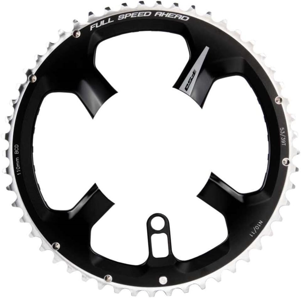 FSA Super Road Bike Chainring (53T/110mm Abs), Black