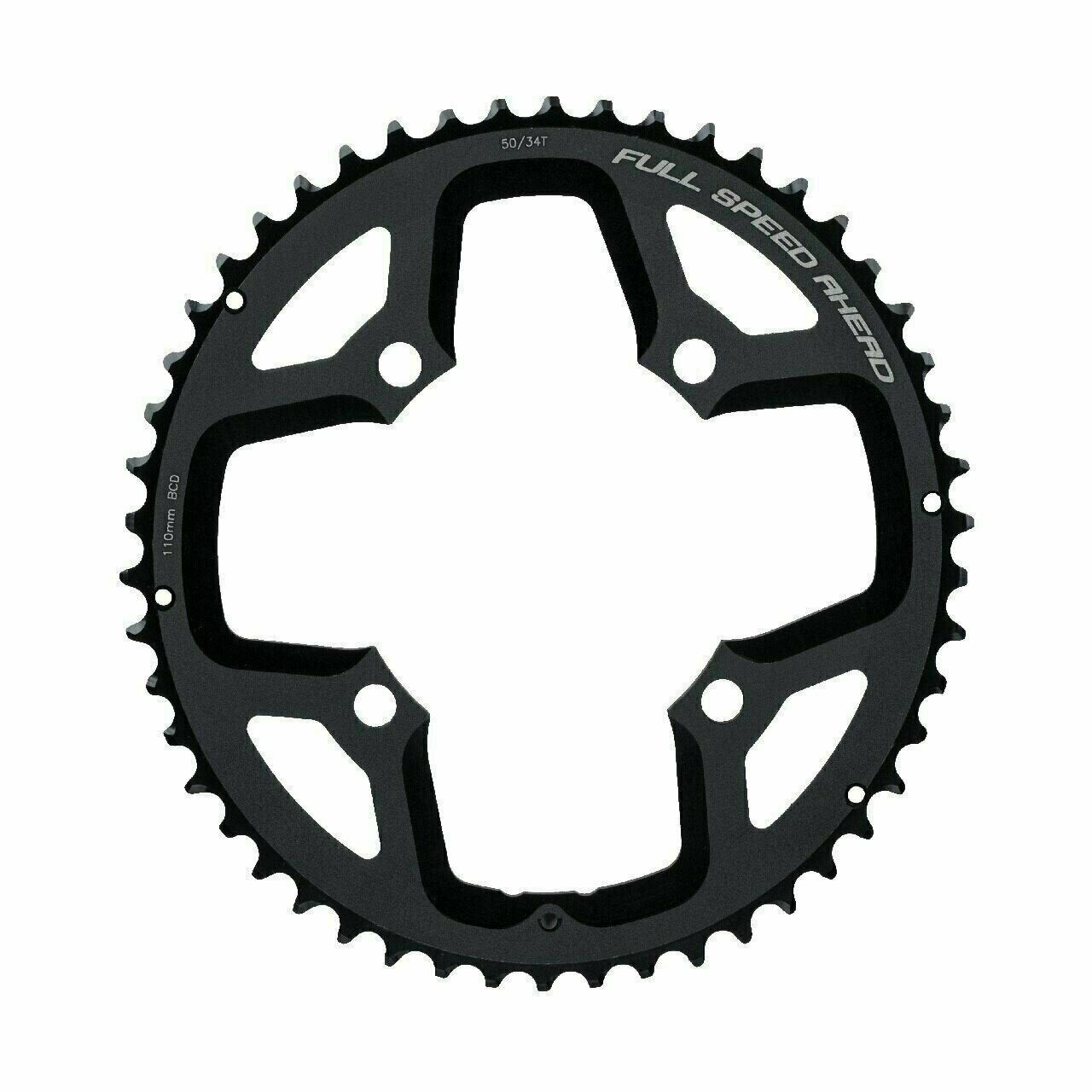 FSA Gossamer Super ABS Road Chainring 110BCD x 50t - Black (4h) ABS