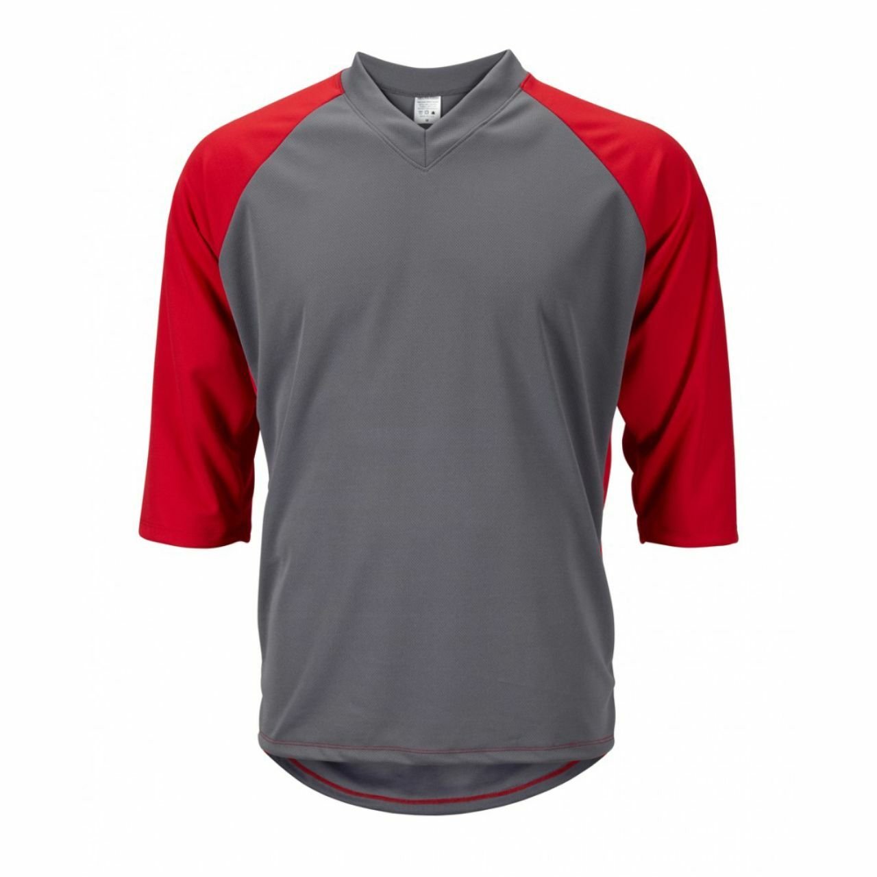 World Jerseys Men's Mountain Bike Jersey 3/4 length sleeve loose fit Gray/red