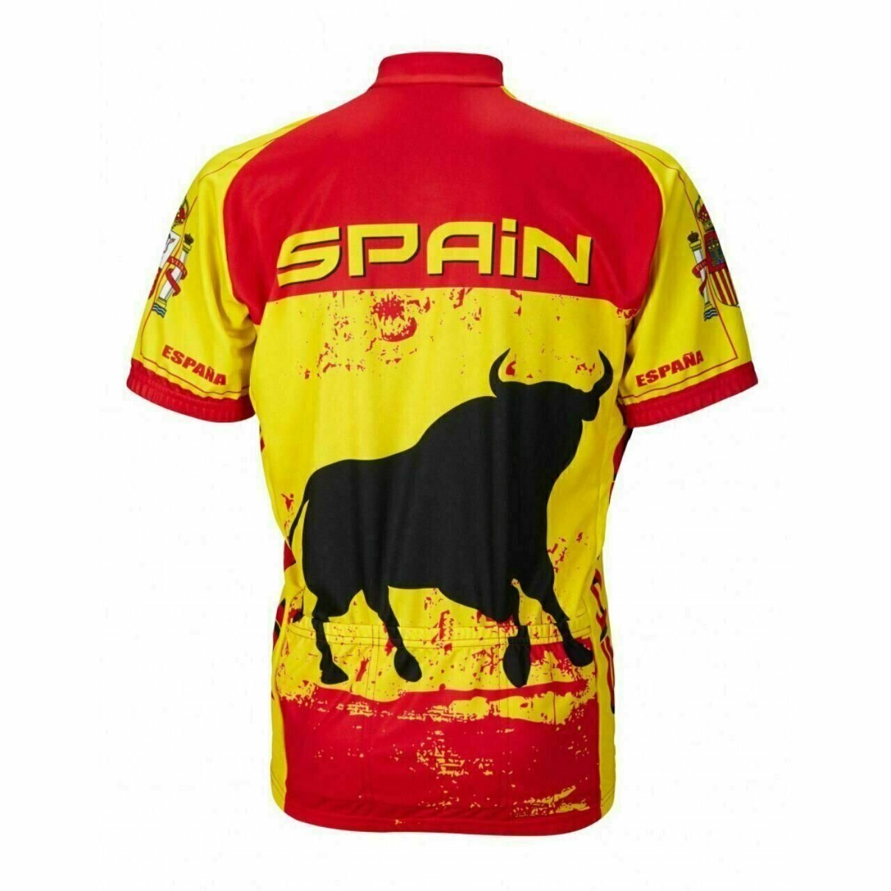 Spain Bull Power Short sleeve Full zip men's cycling jersey