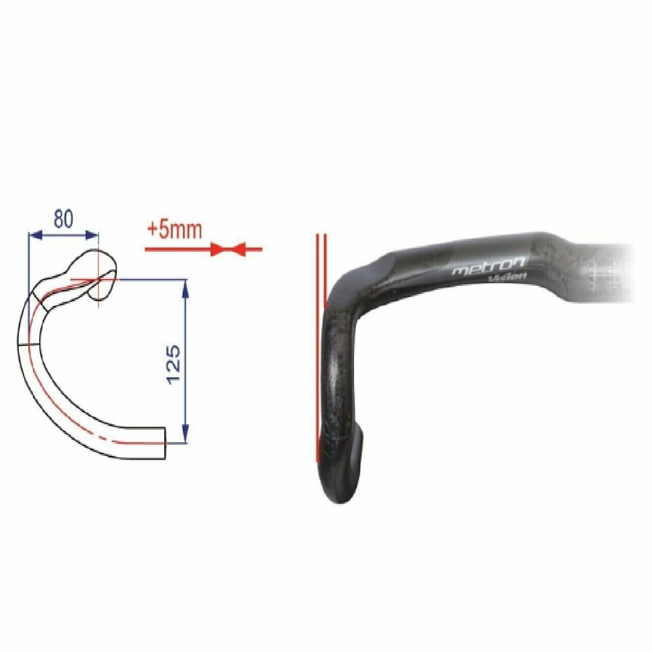 VISION METRON 4D COMPACT Carbon handle bar HANDLEBAR 31.8MM X 42CM