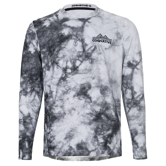 Cognative Men's Long Sleeve Ion Pro MTB Jersey-White Abstract