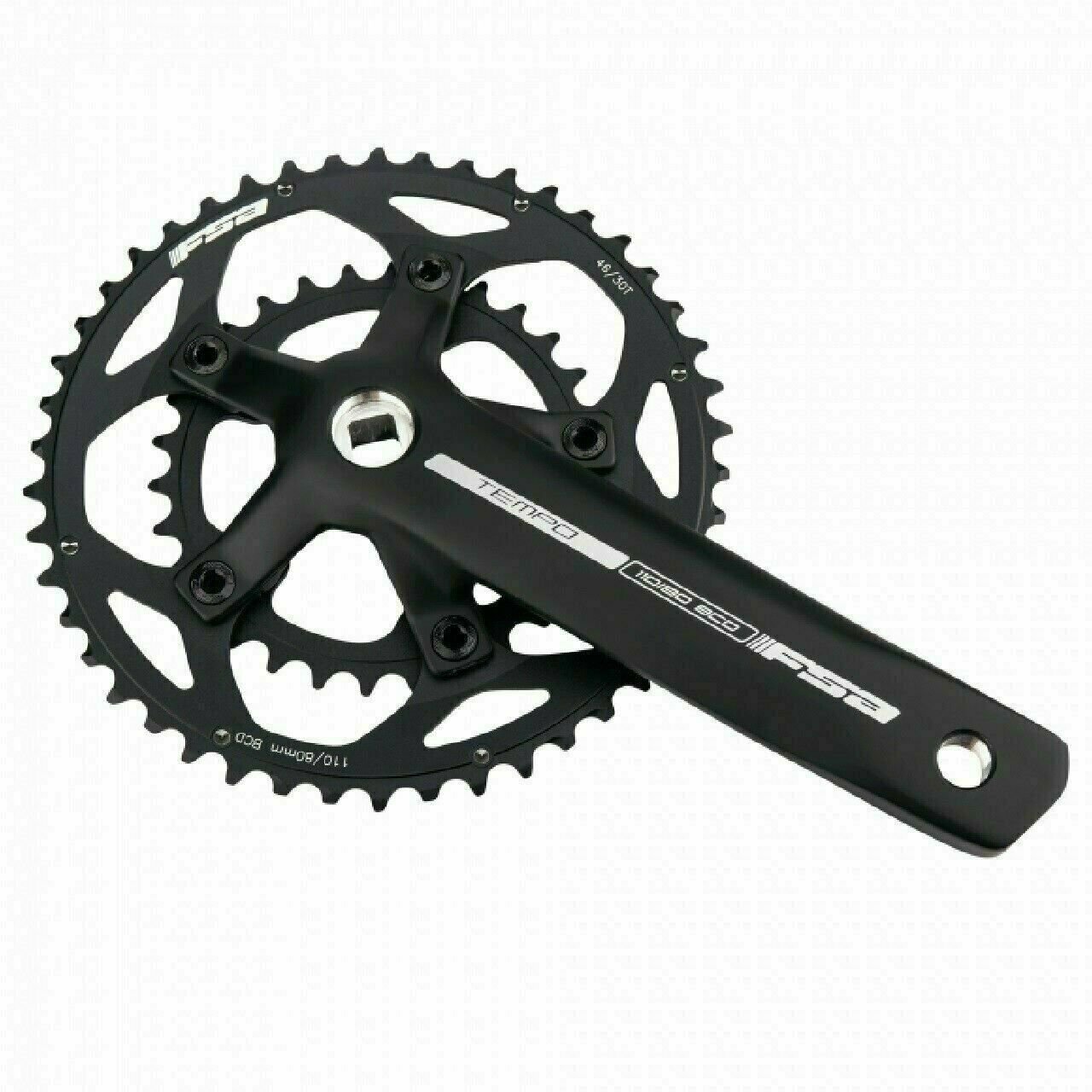 FSA TEMPO CK ADVENTURE ALLOY CRANKSET 30/46T - 172.5mm JIS Black