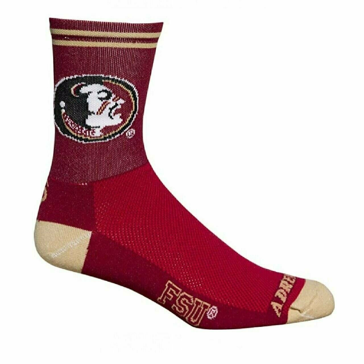 Cycling Sock Florida State University FSU Seminoles crew length-5" Multi Purpose