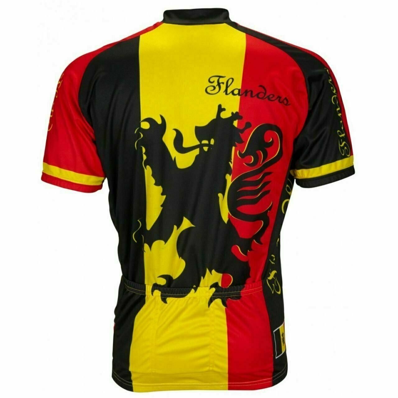 Cycling Jersey Lion of Flanders crest Short sleeve Full zip men's cycling jersey