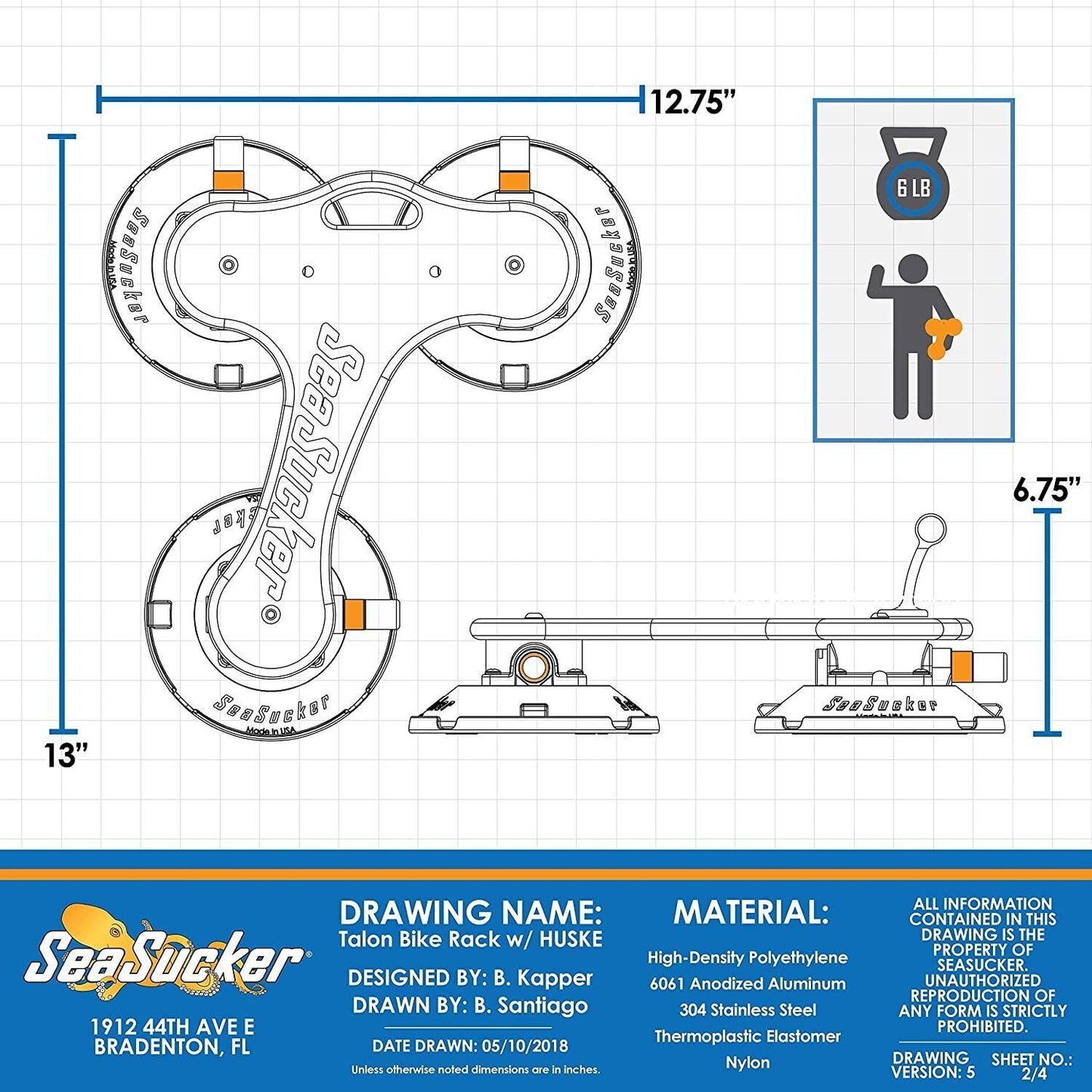 Bike Rack SeaSucker Talon Single Bike Rack for Cars -