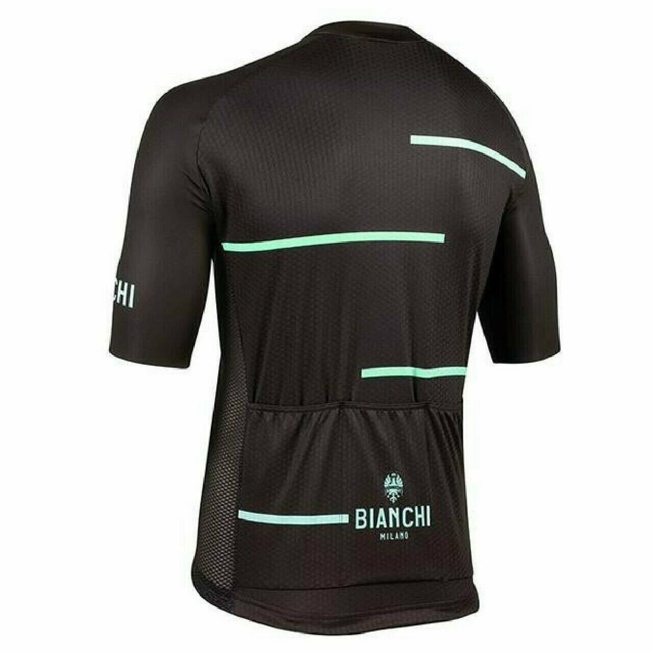 Cycling Jersey Nalini 2021 Bianchi Milano Disueri Short Sleeve Black