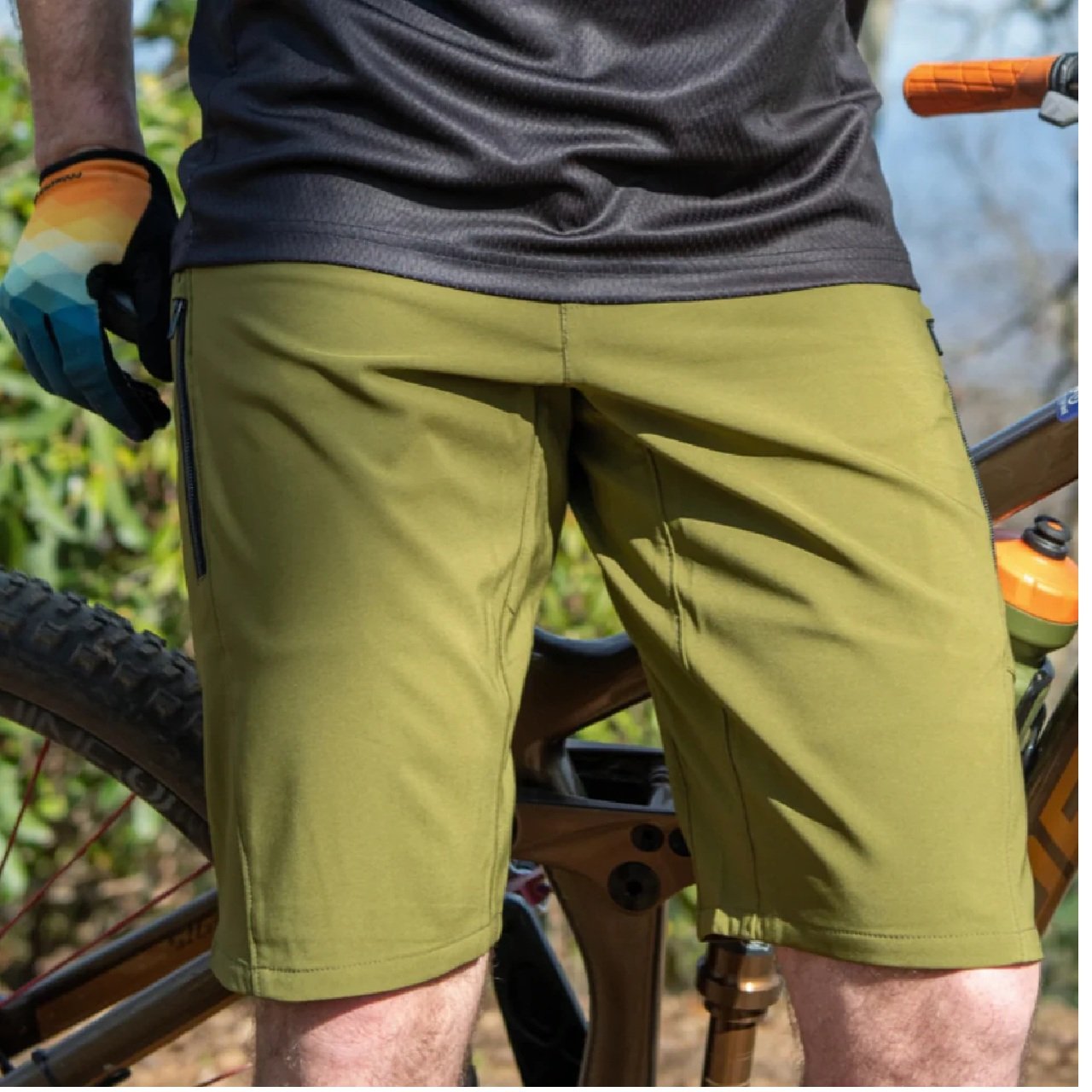 Cognative Men's Guide Trail Mountain Bike MTB Shorts Moss Green