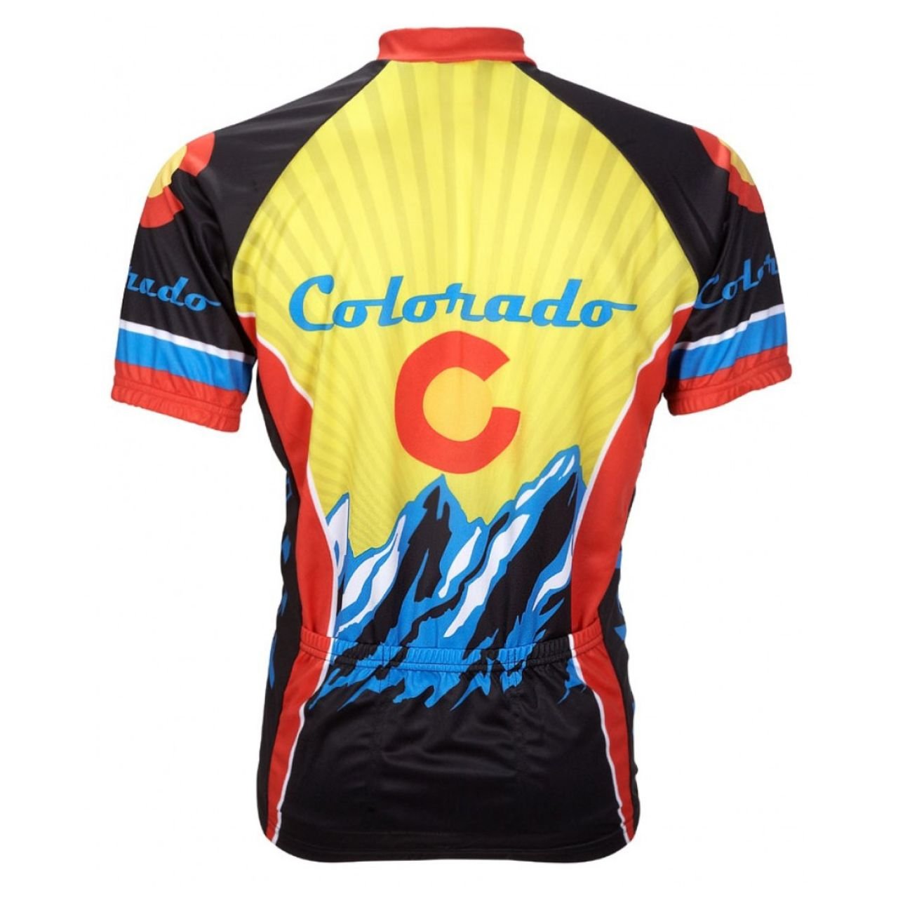 World Jerseys Colorado Cycling Jersey Men's Full Zip Short Sleeve