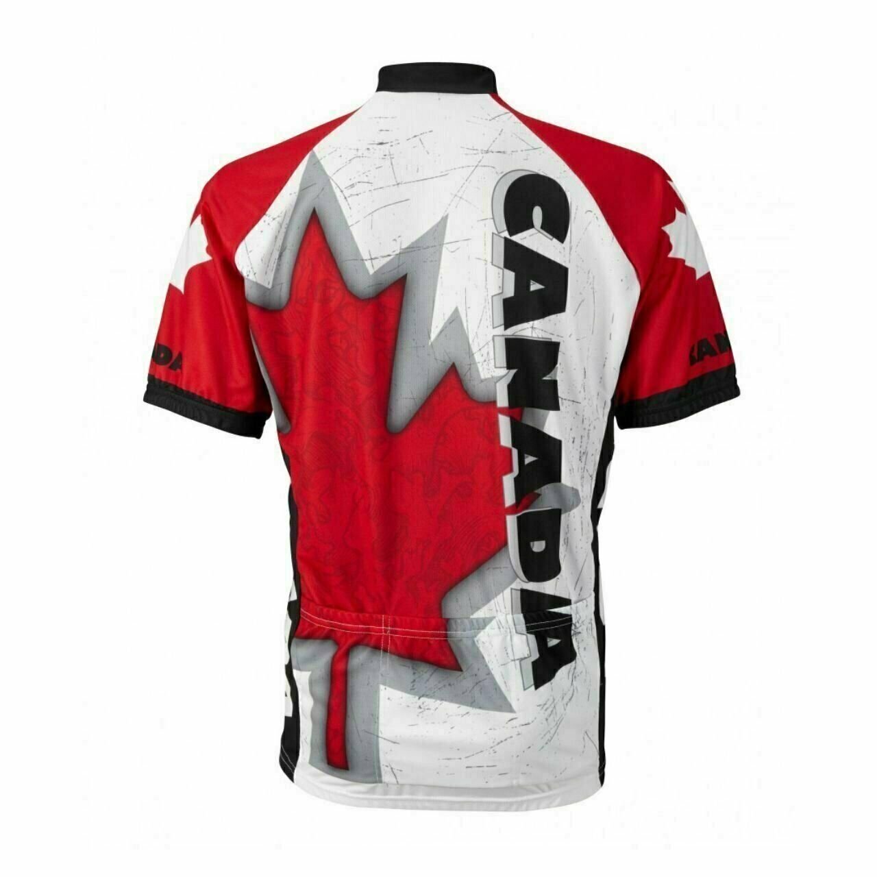 Cycling jersey Oh Canada Maple Leaf pride Short sleeve 16" zip men's