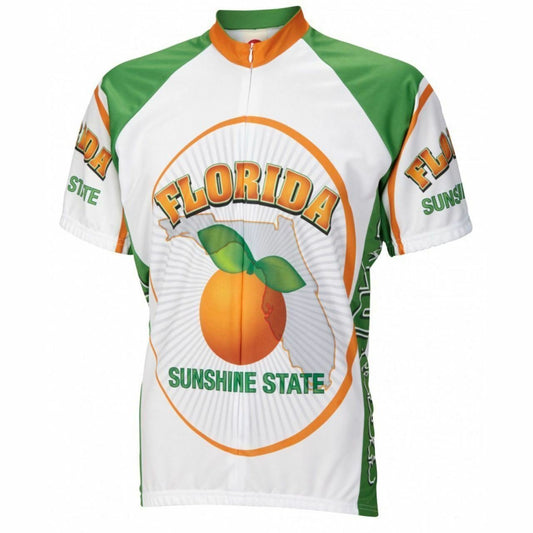 Cycling Jersey Florida The Sunshine State Short sleeve 16" zip men's 2XL-bm1