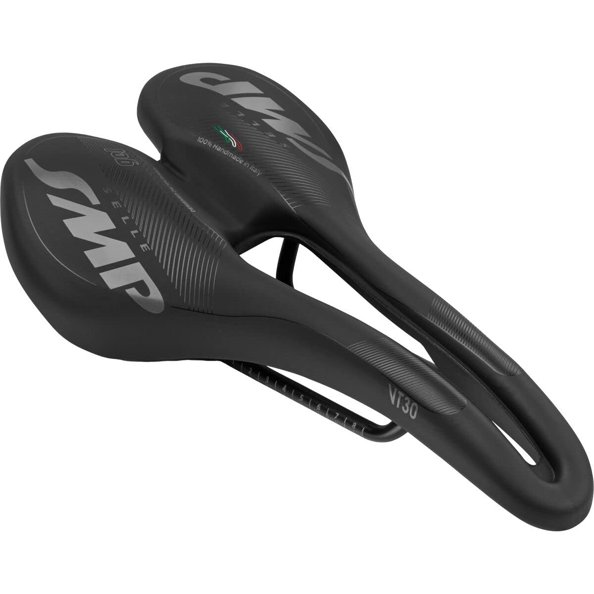 Selle SMP Vt30-Gel with Carbon Rail Bike Saddle Matte Black, 155mm Bike Seat