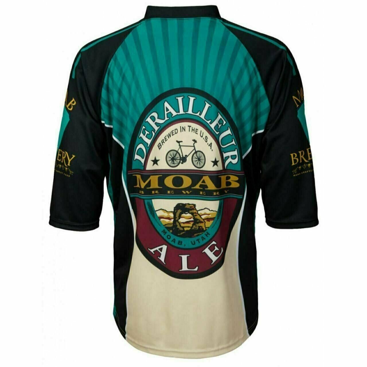 Moab Brewery Derailleur Ale Mountain Bike MTB Jersey Men's 3/4 length sleeve