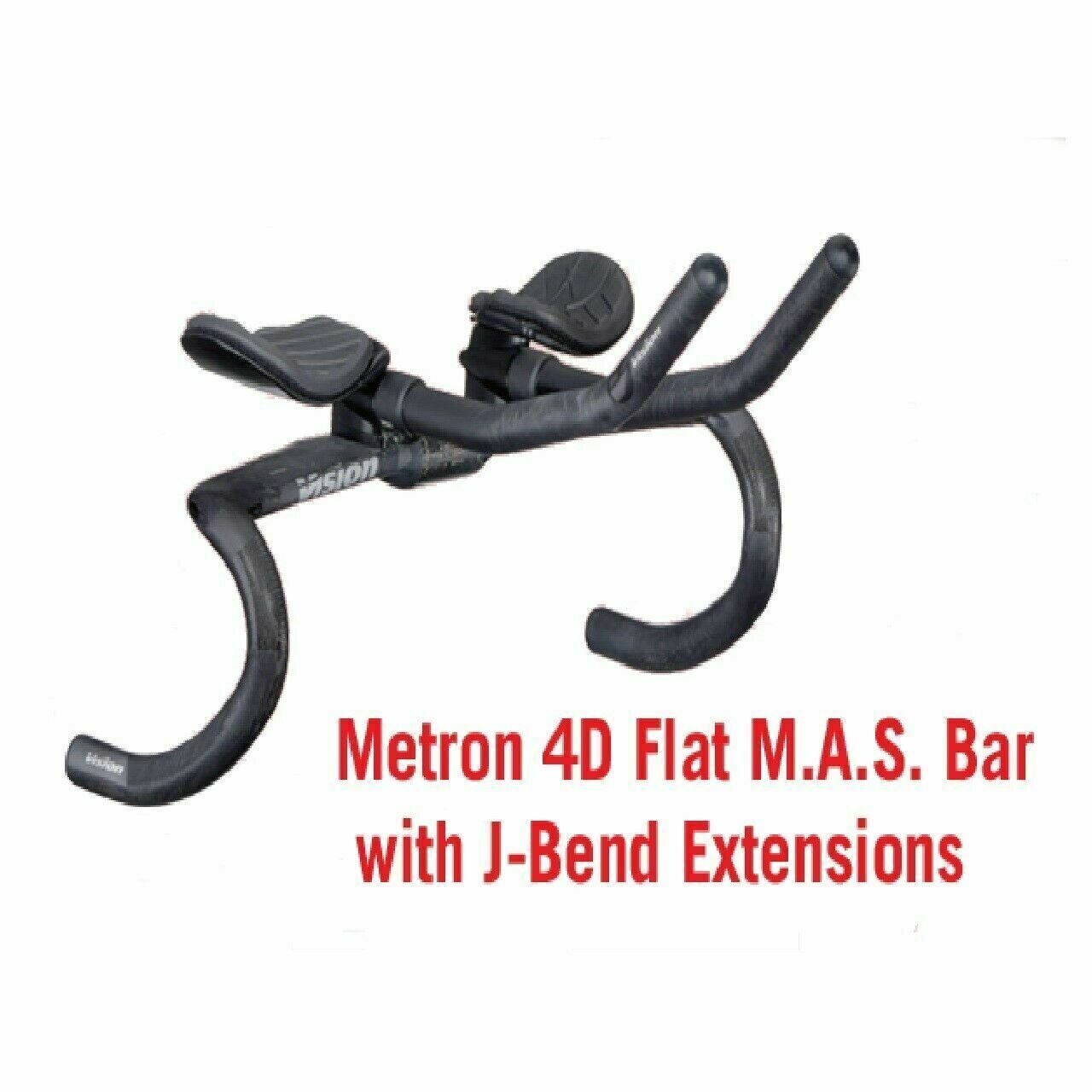 VISION METRON 4D FLAT M.A.S.Carbon Handlebar & Aerobar 31.8 x 44cm J-Bend 290L