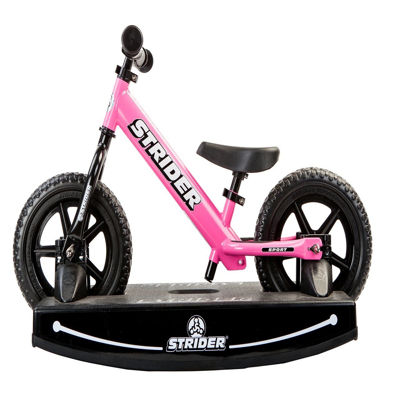 Strider 12 Sport Baby Bundle 2 in 1 Rocker base & balance bike learn to ride-Pink