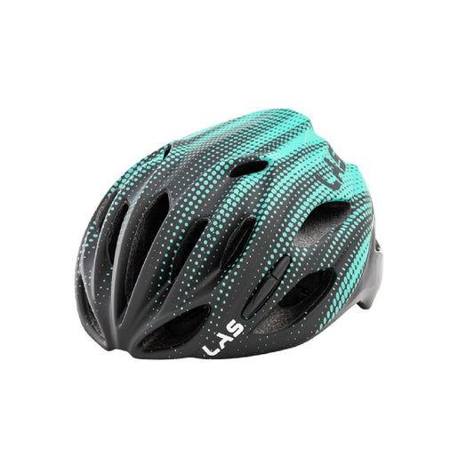 LAS Cobalto Cycling Road Bike Cycling Helmet-Cosmic Matt BLACK/Azzurro