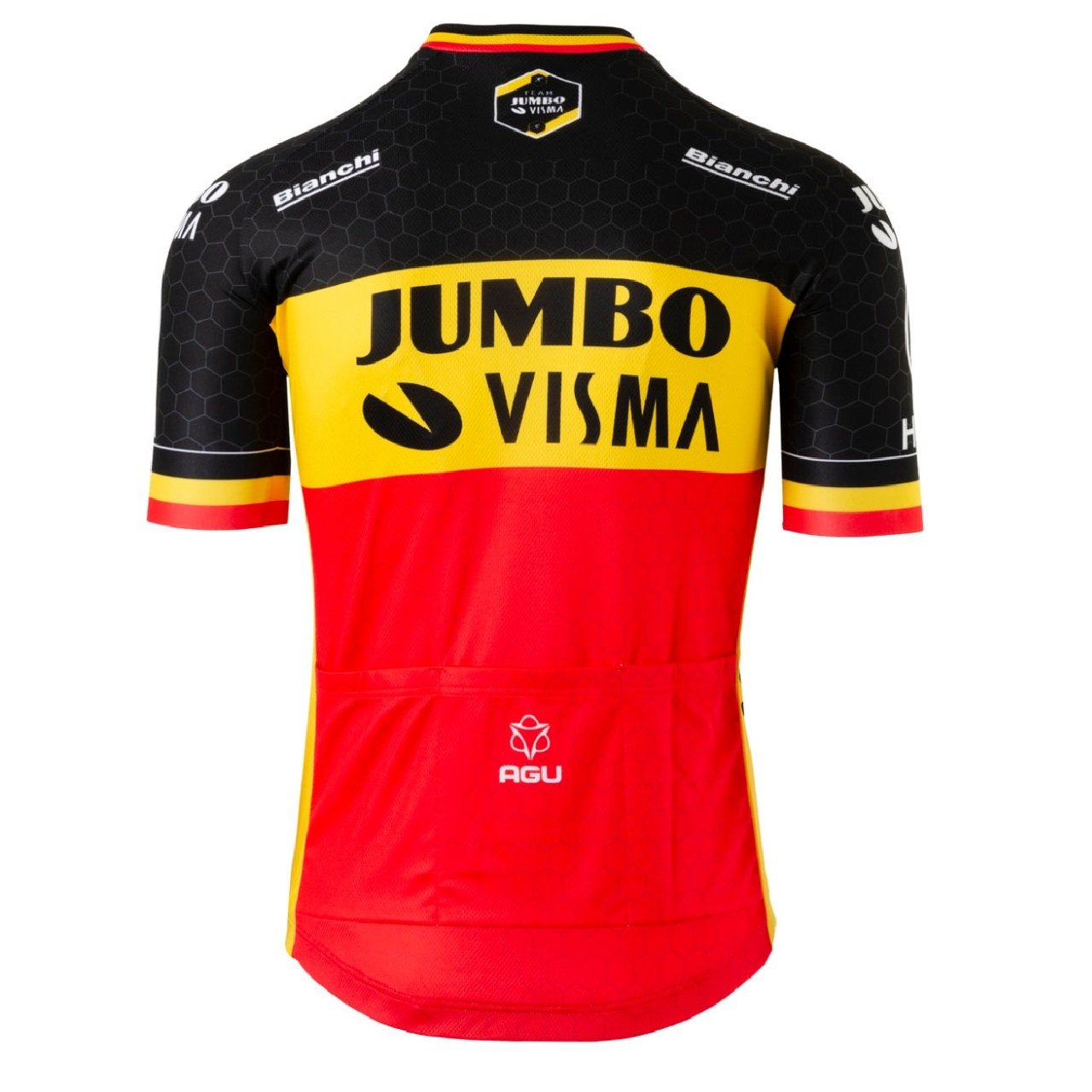 Team Jumbo Visma Short Sleeve Cycling jersey Belgium Nation Champion