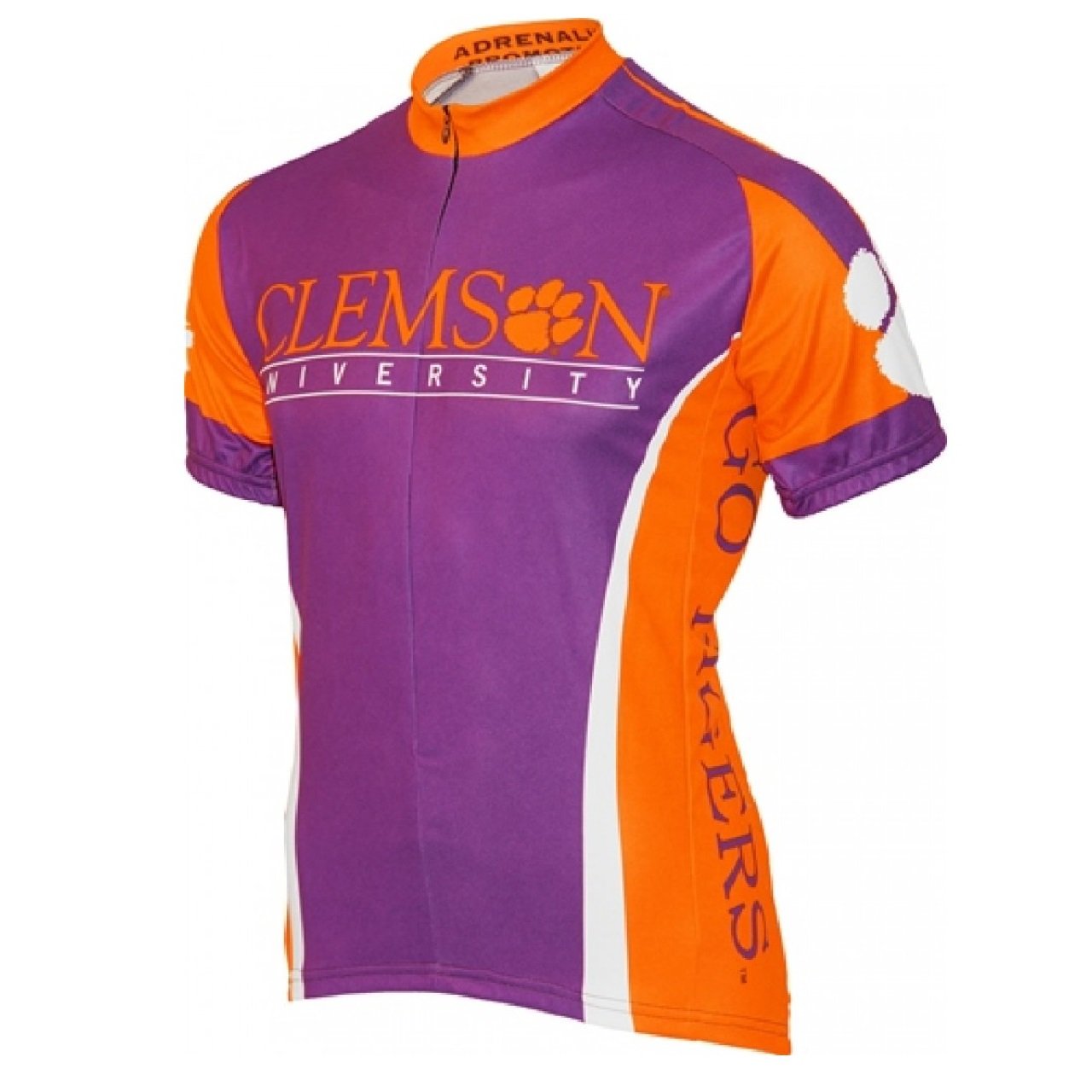 Adrenaline Promo Clemson University Tigers College Full zip Men's Cycling Jersey