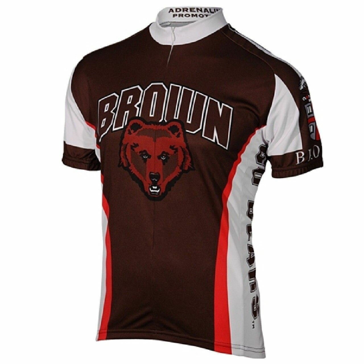 Cycling Jersey Brown University Bears Short Sleeve 3/4 zip Men's XL BM1