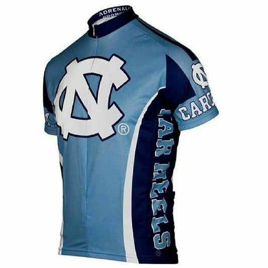 Cycling jersey University of North Carolina College Logo full zip short sleeve