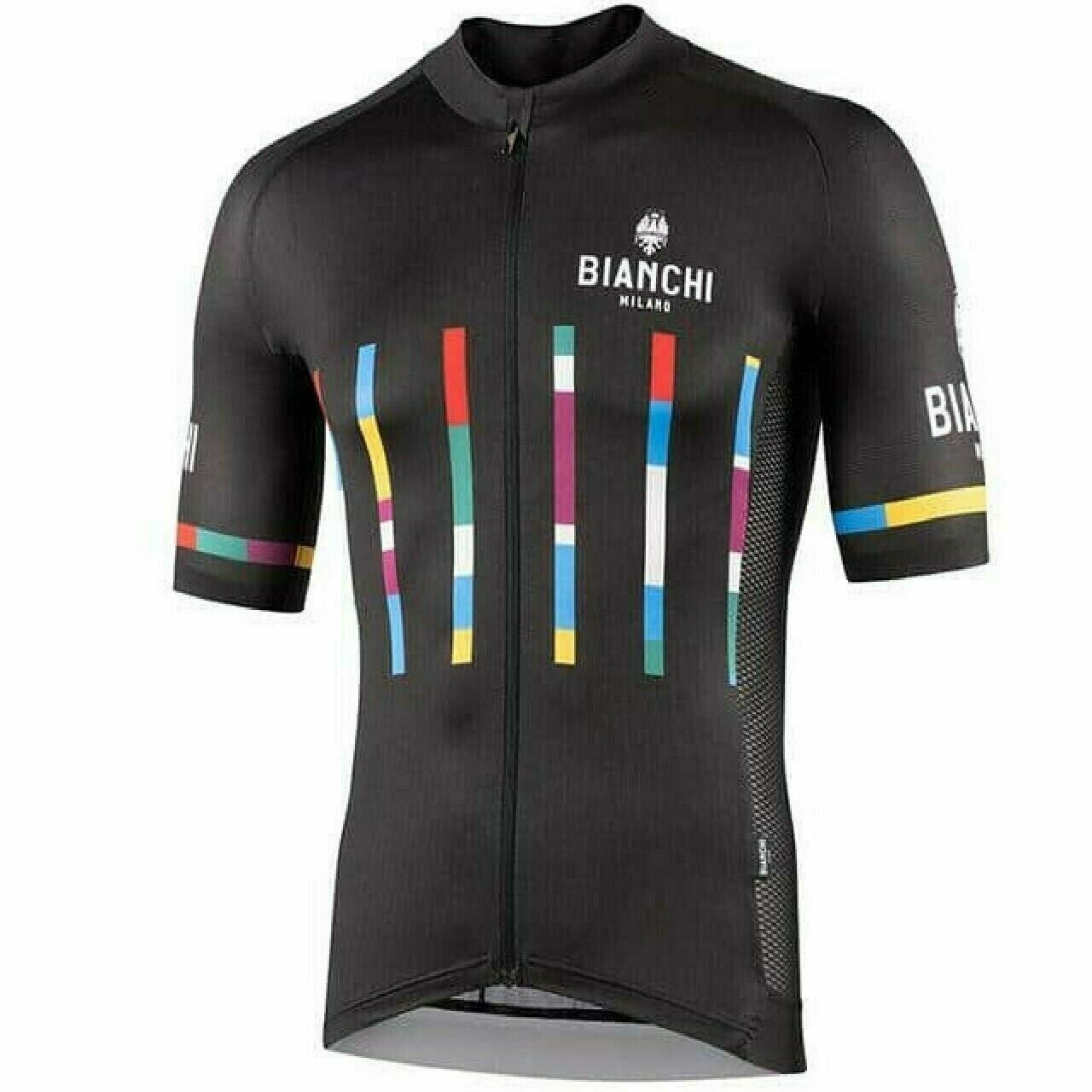 Nalini  Bianchi Milano Fanaco Short Sleeve Cycling Jersey Black