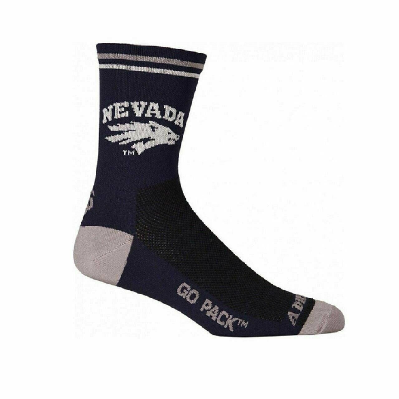 Socks College Logo Nevada University Reno Officially Licensed crew length 5"