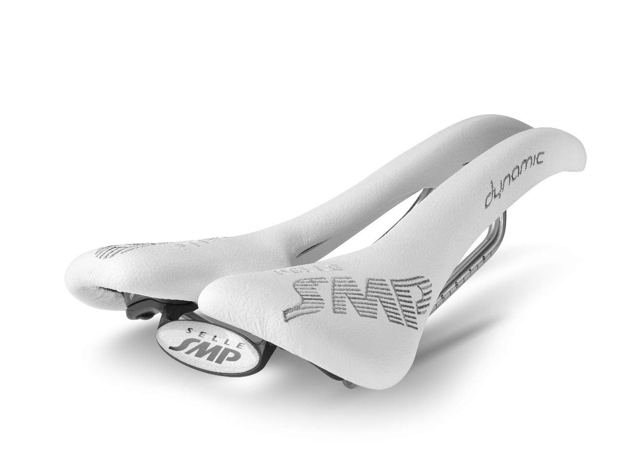 Selle SMP Dynamic Bicycle Saddle Seat - Carbon Rails - White Made in Italy