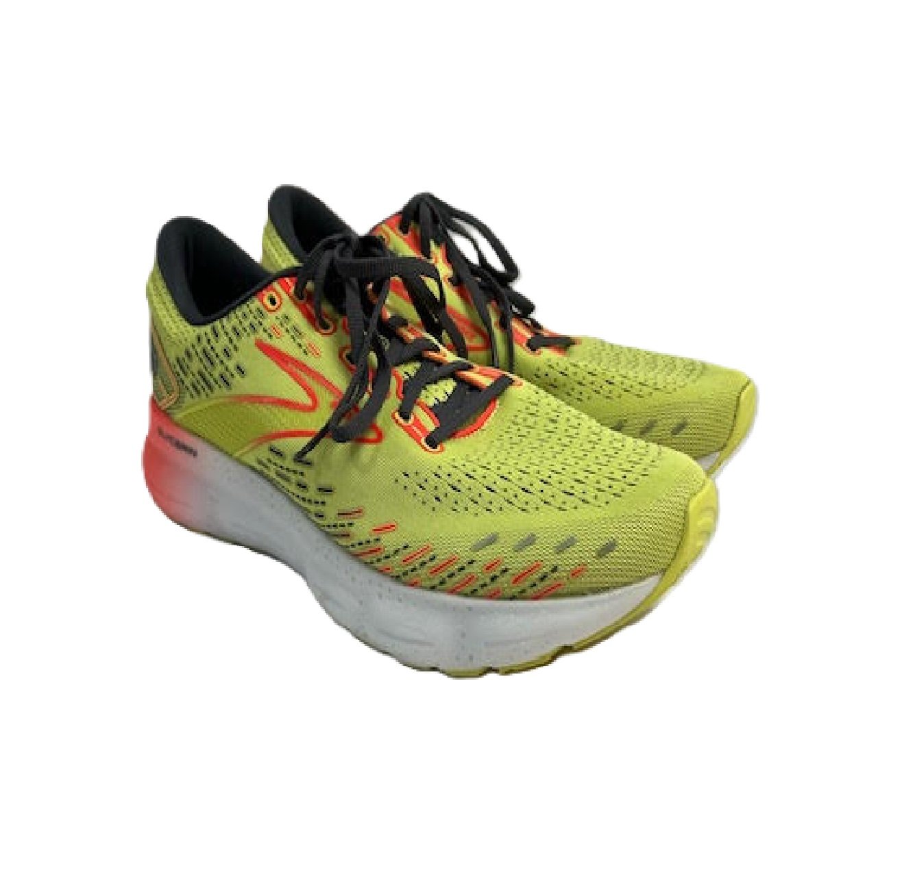 Brooks Men's Glycerin 20 Neutral Running Shoe - Lime/Red/Ebony - 10.5 Medium