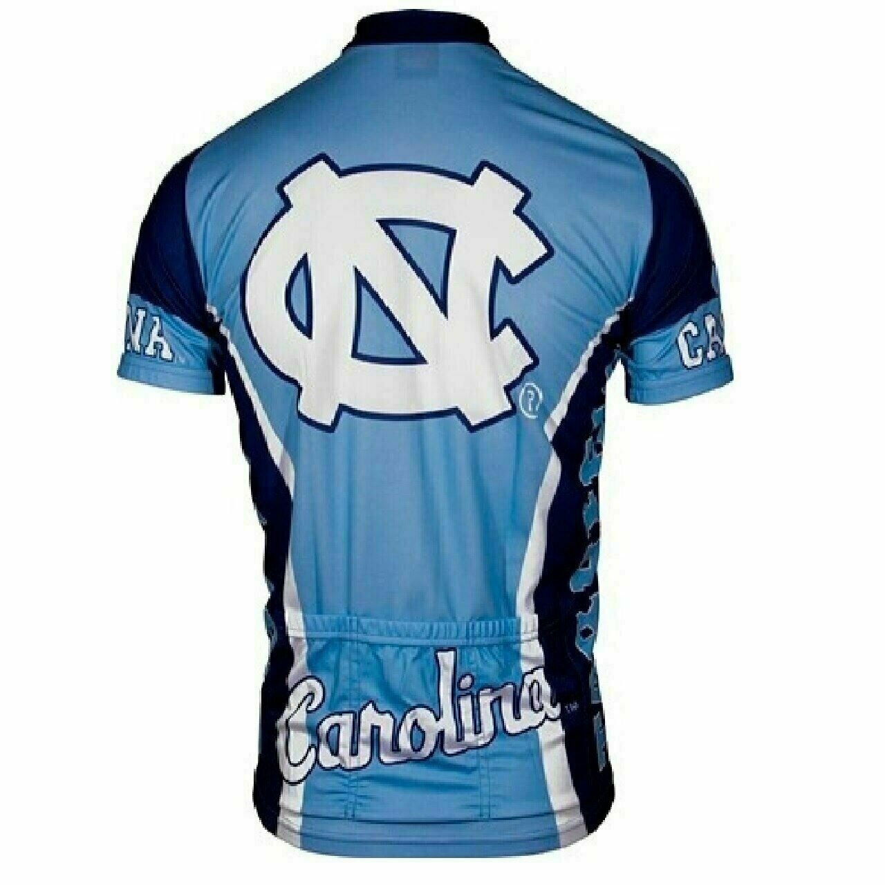 Cycling jersey University of North Carolina College Logo full zip short sleeve