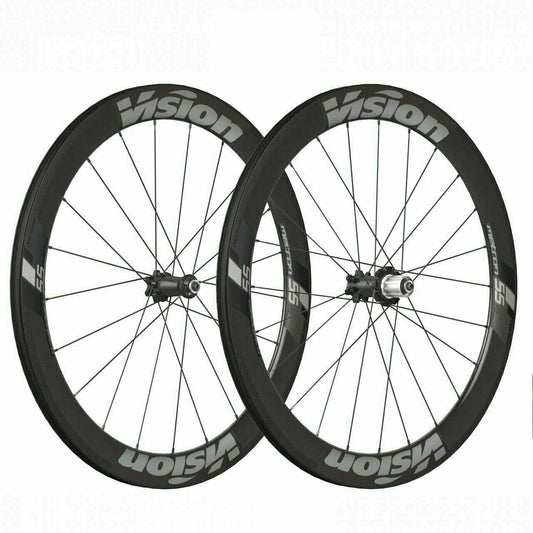 Vision Metron 55 TL Carbon Clincher Disc Brake 6Bolt Wheelset 24/28H-700C