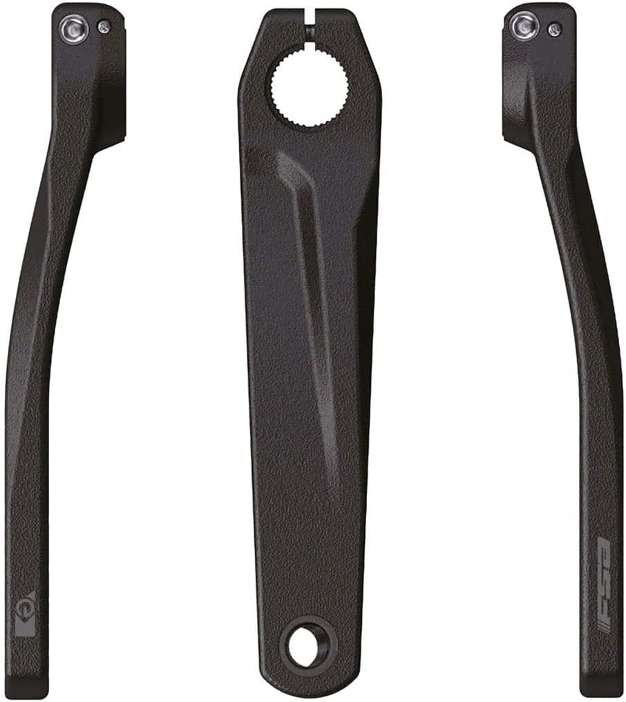 FSA SMN E-Bike Arm Set - SB Black with Side Logo & Bolts -  CK-752- 170 mm