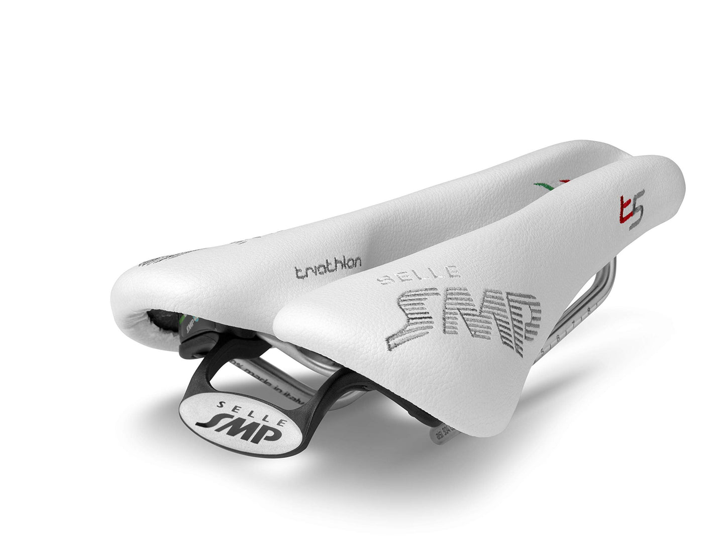 Selle SMP T5 Triathlon Bicycle Saddle, White, 251 x 141 | Bicycle Seat