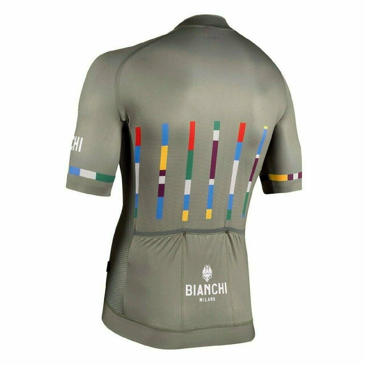 Cycling Jersey Nalini Bianchi Milano Fanaco Short Sleeve Olive