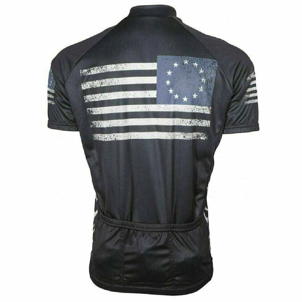 Cycling Jersey World Jersey Old Betsy US Flag Full Zip Men's