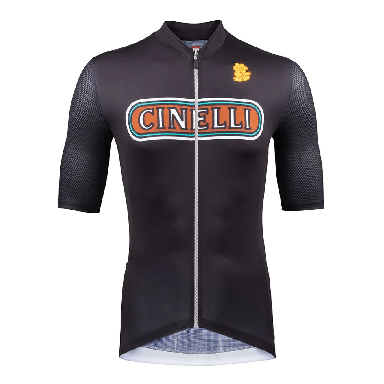 Cinelli Tempo Mesh BISCIA DI MILANO Full Zip Cycling Jersey BLACK