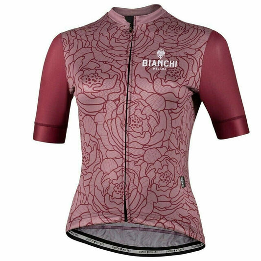 Cycling Jersey BIANCHI MILANO SOSIO short sleeve cycling Jersey Women's Plum