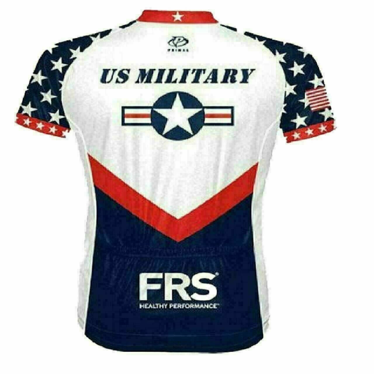 Cycling Jersey Primal Wear US Military Team Men's 3/4 zip Sport Cut - Size Small